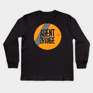 Agent Orange - Orange Peel. Kids Long Sleeve T-Shirt